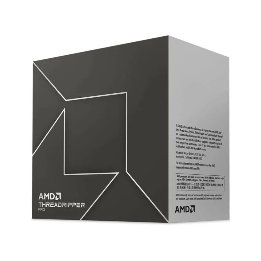 CPU AMD Ryzen Threadripper Pro 7995WX (2.5Ghz up to 5.1Ghz/486MB/96 cores 192 threads/350W/Socket sTR5)