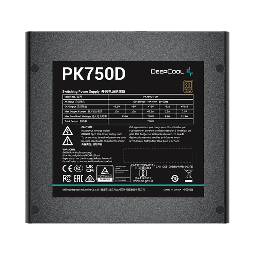 Nguồn DeepCool PK750D 750W 80PLUS BRONZE