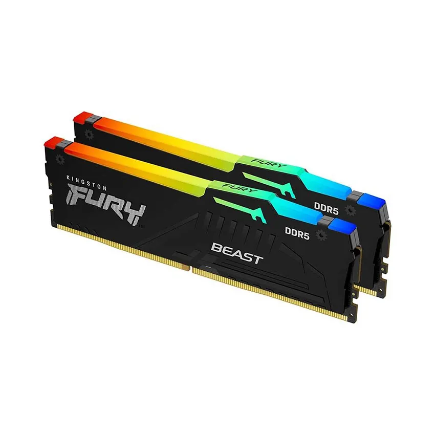 Ram Desktop Kingston Fury Beast RGB XMP (KF564C32BBA-16) 16GB (1x 16GB) DDR5 6400Mhz