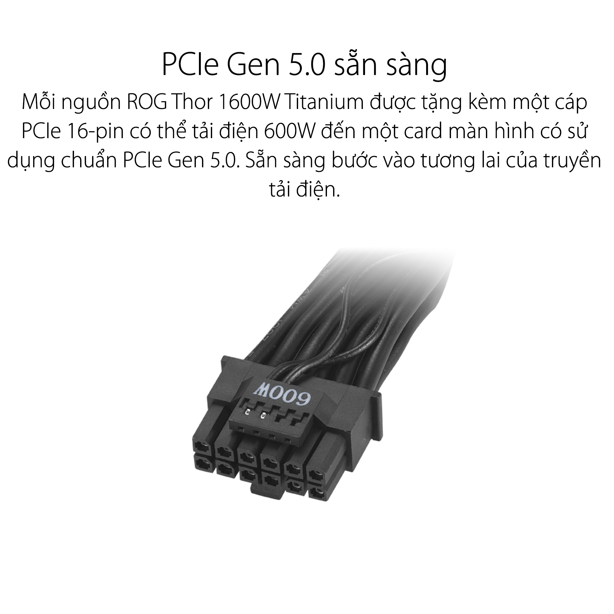 Nguồn  ASUS ROG THOR - 1600T Gaming Titanium - 1600W ( Màu Đen/80 Plus Titanium / Full Modular)