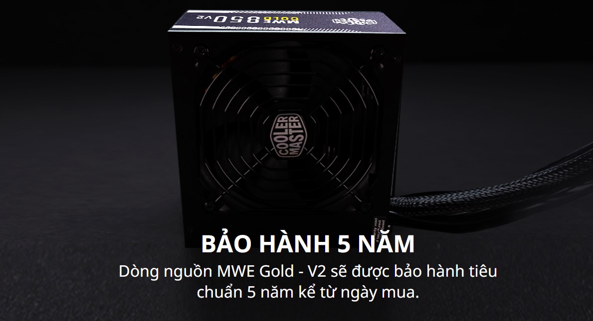 Nguồn Máy Tính Cooler Master MWE GOLD 850-V2  850W (80 Plus Gold/Màu Đen) 