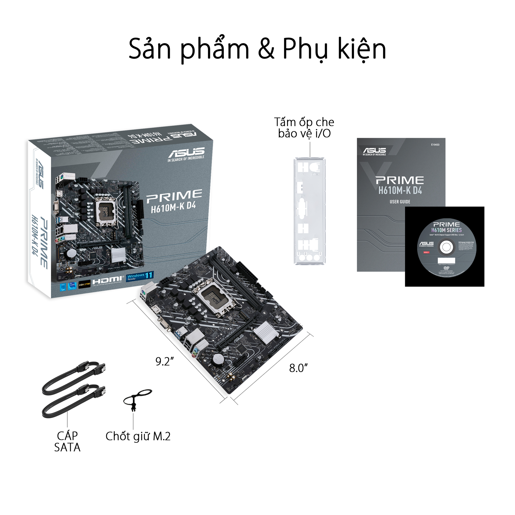 Mainboard Asus PRIME H610M-K D4 CMS 